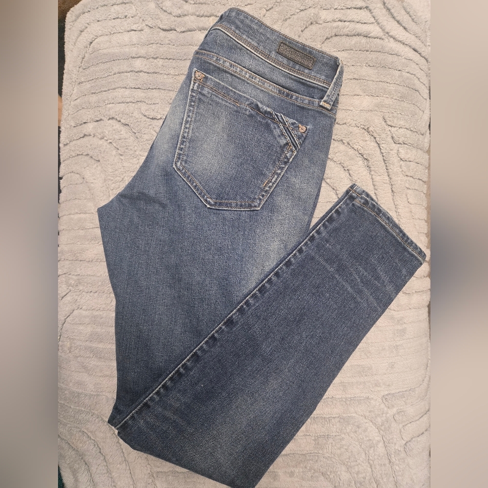 BKE Black Women's Skinny Jeans in Classic Blue Mid Rise 30/32